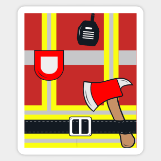 Costume Firefighter Fireman Sticker